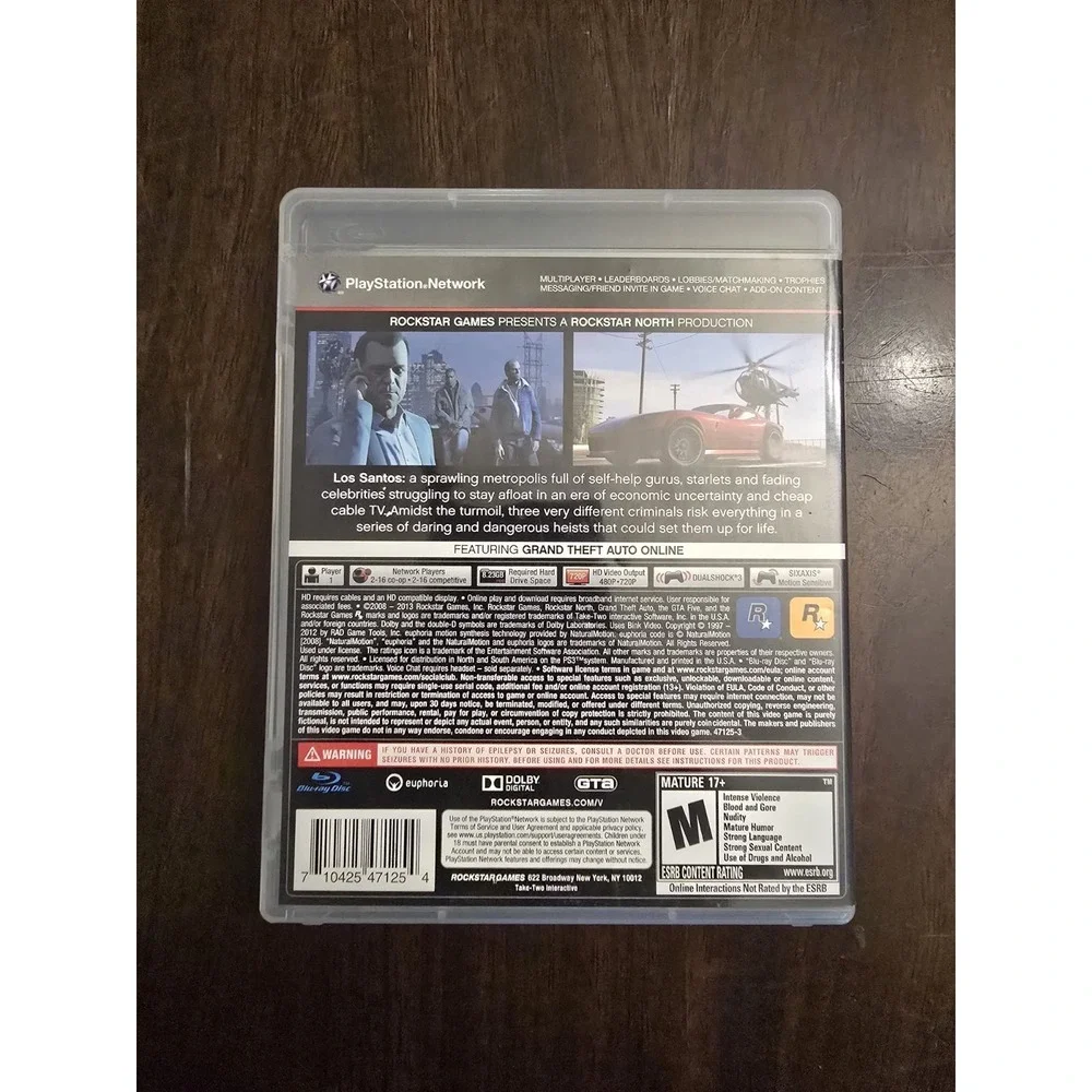 Sony PlayStation 3 PS3 - Grand Theft Auto V 5 GTA V - Complete w/ Manual & Map